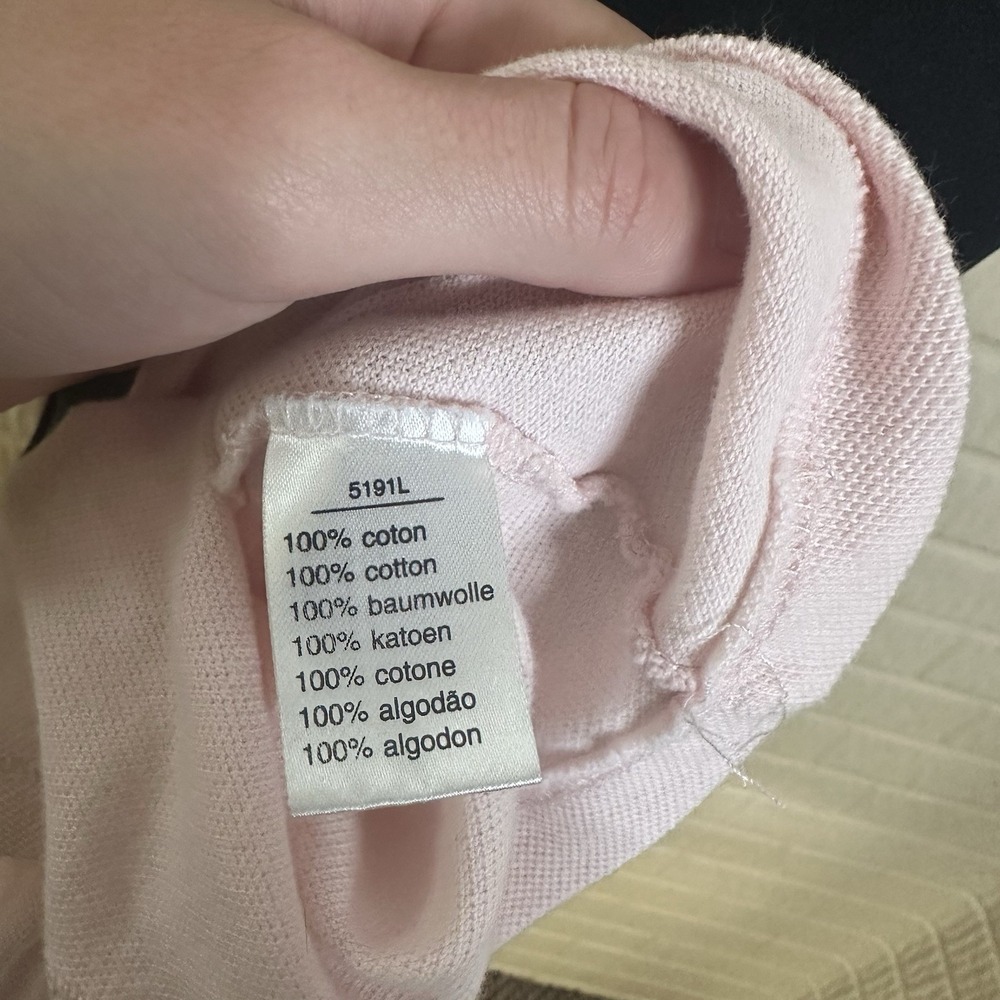 Lacoste Polo Shirt Womens 40 (M) Pink Preppy Cotton Logo Classic Casual Logo - Picture 6 of 6